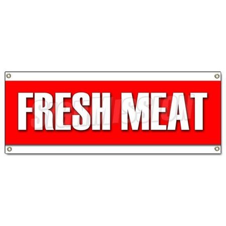 SIGNMISSION FRESH MEAT BANNER SIGN butcher steak beef chicken pork ground B-Fresh Meat